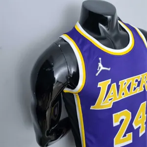 75th Anniversary BRYANT#24 Los Angeles Lakers Jordan Purple NBA Jersey 3