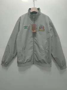 1994 Mexico Retro Trench Coat Reversible Windbreaker Double-Sides Jacket