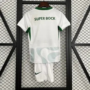 25-26 Sporting Lisbon Away Kids Kit Soccer Youth Apparels Sport AAAAJersey Supply Yupoo 1