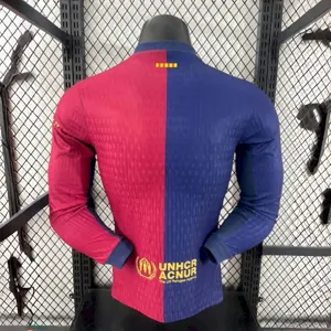 24-25 Barcelona x Travis Scott Home Long Sleeve Kit Player Version Shirt AAAAJersey Yupoo 1