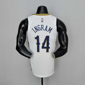 75th Anniversary New Orleans Pelicans Ingram #14 White NBA Jersey 10