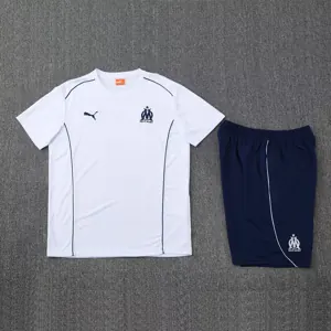 25-26 Marseille White Training Kits Football Tracksuits 1