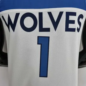 75th Anniversary Minnesota Timberwolves Edwards #1 White NBA Jersey 2