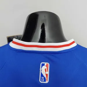 75th Anniversary Philadelphia 76ers EMBIID#21 Blue NBA Jersey 7
