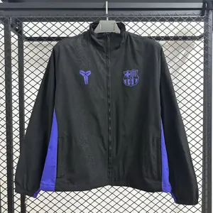 25-26 Barcelona Windbreaker Black Jacket AAAAJersey Supply Yupoo