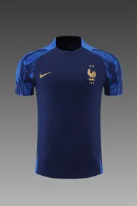 2022 France Training Suit Short Sleeve Kit Blue 3