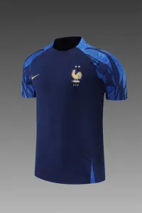 2022 France Training Suit Short Sleeve Kit Blue 2