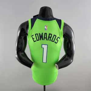 Minnesota Timberwolves EDWARDS#1 Air Jordan NBA Jersey Blue 7