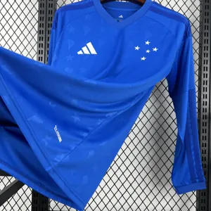 2026-27 Cruzeiro Home Blue Long Sleeve Soccer Shirt Fan Version 7