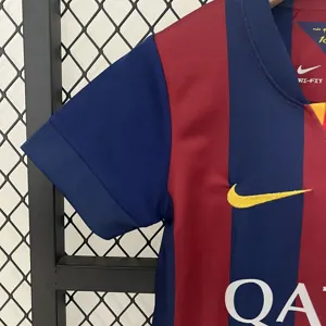 14-15 Barcelona Home Retro Kids Kit Size-16-28 Football Jersey Yupoo 1