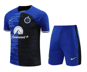 23-24 Inter Milan Short Sleeve Kits Blue&Black Training Suits Cheap Jerseys Yupoo