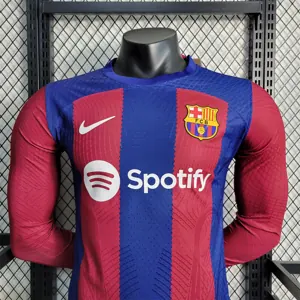 23-24 Barcelona home player version Long Sleeve 8