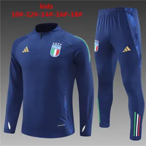 2024 Italy Kids Long Sleeve Training Suit Football Shirts