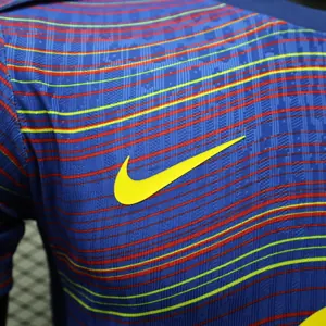25-26 Barcelona Pre-Match Kit Player Version Striped Shirt Soccer AAAAJersey Yupoo 3