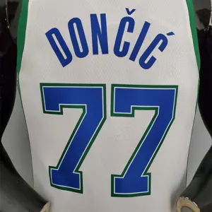 2022 DONCIC#77 Lone Ranger City Edition White and Green 2