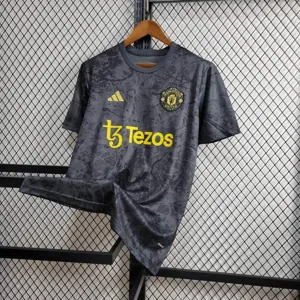 23-24 Manchester United Stone Roses Pre-Match Size-S-4XL Jersey Yupoo 7