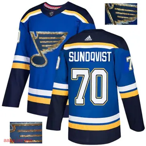 2018 St. Louis Blues ice hockey jersey M-3XL 圣路易蓝调队时尚亮片款冰球服 13