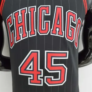75th Anniversary Jordan #45 Bulls Flyers Black NBA Jersey 8