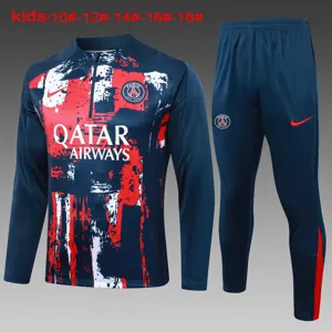 24-25 PSG Kids Long Sleeve Training Suit Football Shirts