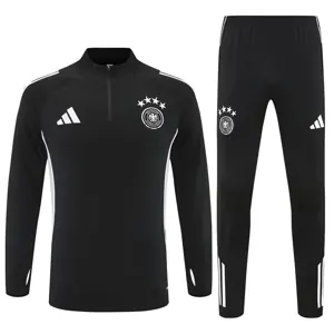 25-26 Germany Black Training Kits Long Football Tracksuits