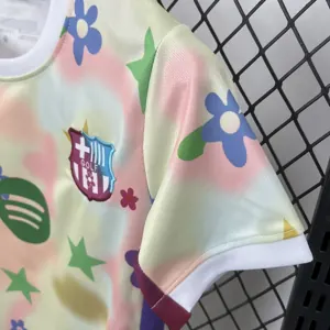 25-26 Barcelona Flower Special Edition Kid Kits Youth Apparels AAAAJersey Supply Yupoo 9