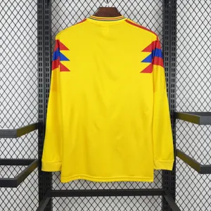 1990 Colombia Retro Mens Home Kit Football Long Sleeve Shirt AAAAJersey Supply Yupoo 6 1