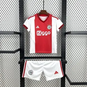 25-26 Ajax Home Kid Kits Youth Apparels Soccer AAAAJersey Yupoo