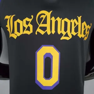 2021 YOUNG#0 Los Angeles Lakers Black Latin Black 1