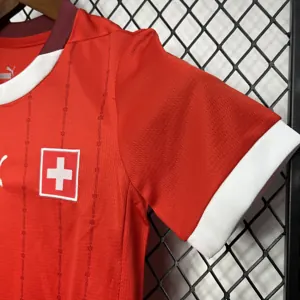 2024 Switzerland Home Kid Kits UEFA Euro Youth Apparels Football AAAAJersey Supplier 2