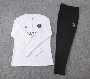 23-24 PSG Long Sleeve Tracksuit White Training Suits Football Replicas Yupoo 1