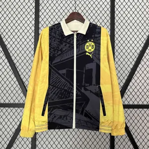 2024 Dortmund Trench Coat Reversible Windbreaker Double-Sides Jacket Sport AAAAJersey Yupoo 1