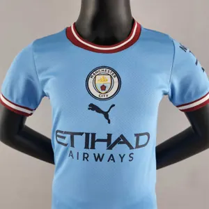 22-23 Manchester City home kids kit 3