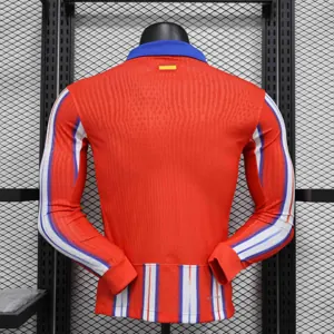 24-25 Atletico Madrid Home Long Sleeve Kit Player Version Shirt 1