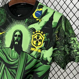 2024 Brazil Christ the Redeemer Green Special Edition Shirt Soccer Uniform AAAAJersey Supply Yu 4