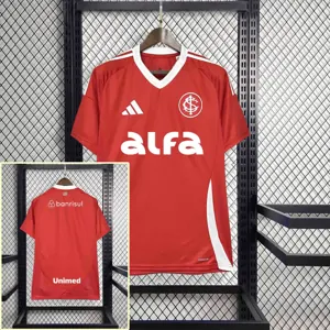 25-26 All Sponsor Internacional Home Kit Soccer AAAAJersey Yupoo S-2XL