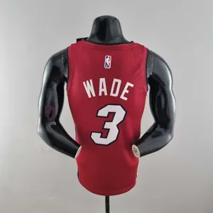 75th Anniversary Miami Heat Jordan WADE #3 Burgundy NBA Jersey 9