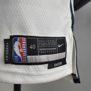 75th Anniversary JORDAN #23 Wizards Black Red White NBA Jersey 7