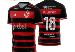 24-25 Flamengo Home Shirt With All Sponsor Best Jerseys Yupoo 4