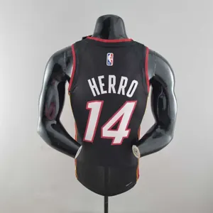 75th Anniversary Miami Heat HERRO#14 black NBA Jersey 4