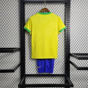 23-24 Brazil home kids kit size 16-28 futbol shirts 11