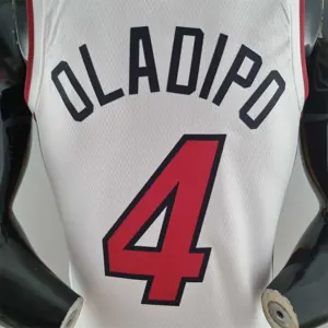 75th Anniversary Miami Heat OLADIPO#4 White NBA Jersey 4