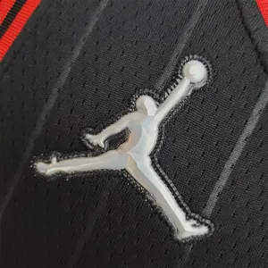 75th Anniversary Rodman#91 Bulls Flyers Black NBA Jersey 3