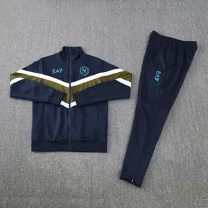 24-25 Napoli Navy&Green Football Tracksuit Long Jacket Suits 1