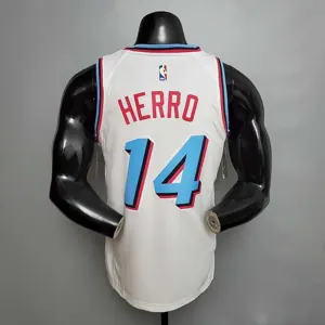 HERRO#14 Miami Heat V-neck White 2