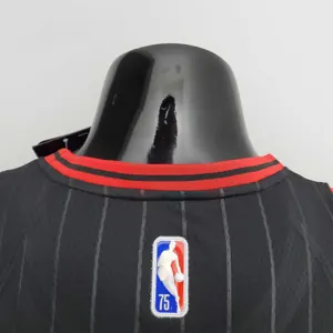 75th Anniversary Pippen#33 Bulls Flyers Black NBA Jersey 8