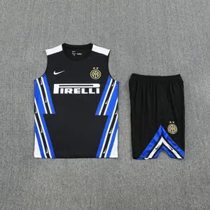 25-26 Inter Milan Retro Black Training Kits Football Vest Suits 1