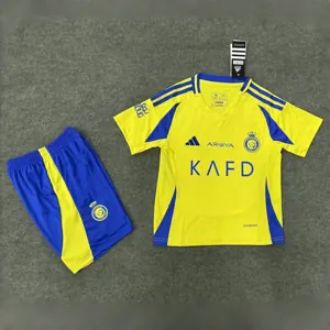 24-25 Al-Nassr Home Kid Kits Youth Apparels Sport AAAAJersey Yupoo 3