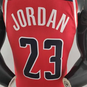 75th Anniversary JORDAN #23 Wizards Red, White and Blue NBA Jersey 9