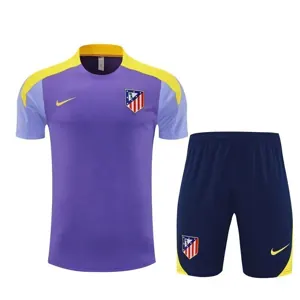 25-26 Atletico Madrid Purple Training Kits Football Tracksuits