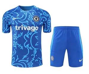 22-23 Chelsea training suit Short Sleeve kit Blue Camo 9